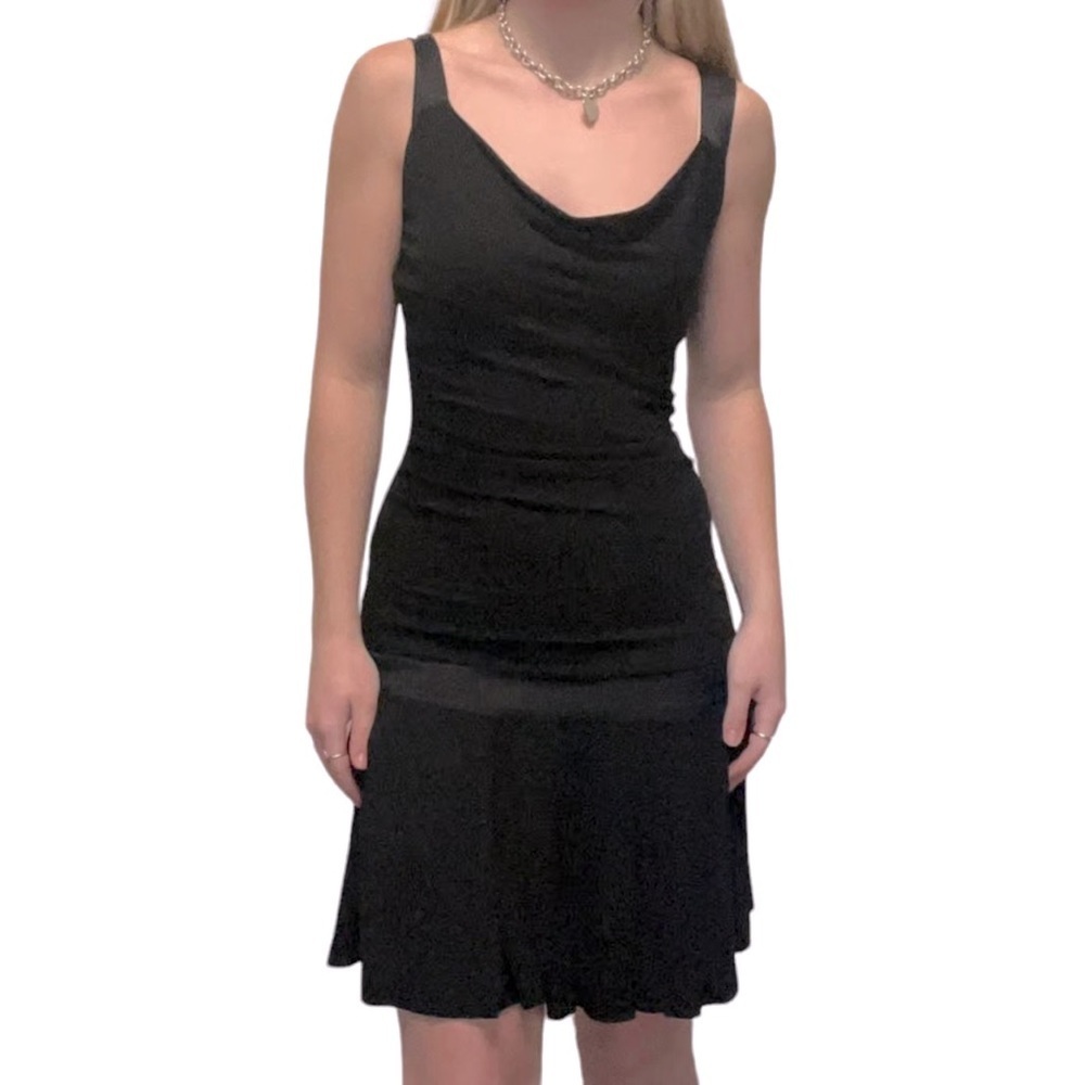 Y2K vintage Diane von Furstenberg cowl neck and drop waist dress 6